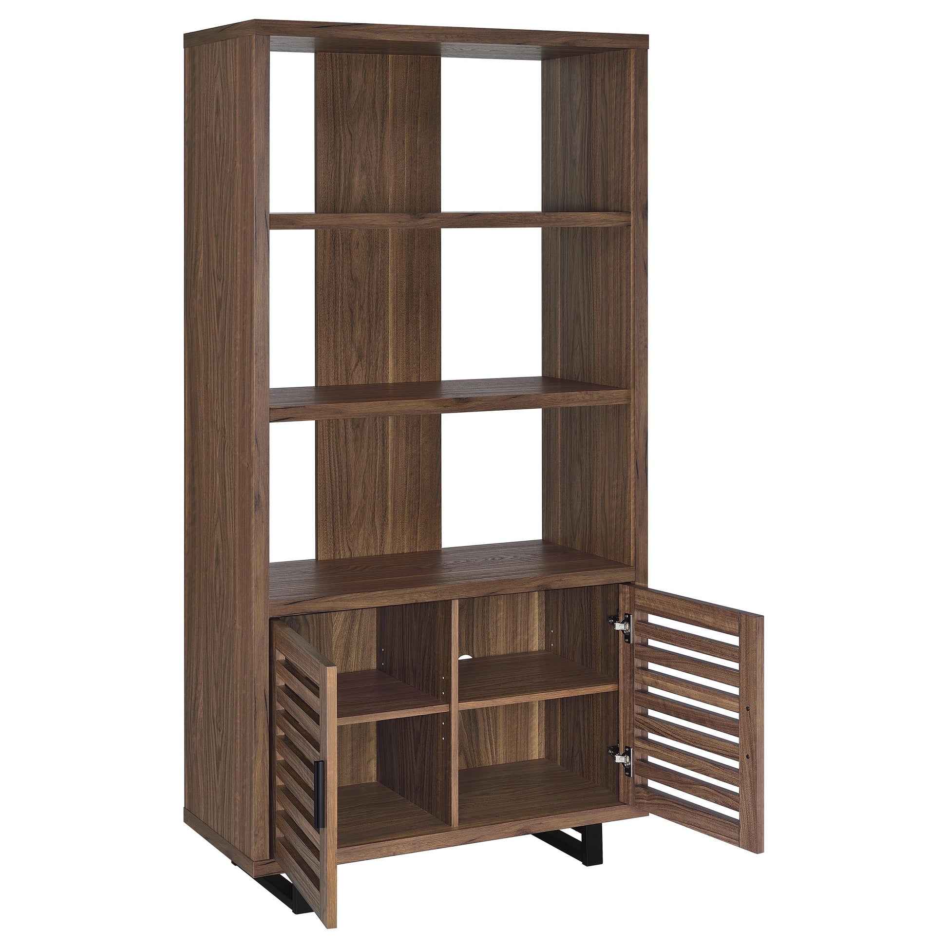 Rodger Walnut 3-Shelf Bookcase - Storage & Style