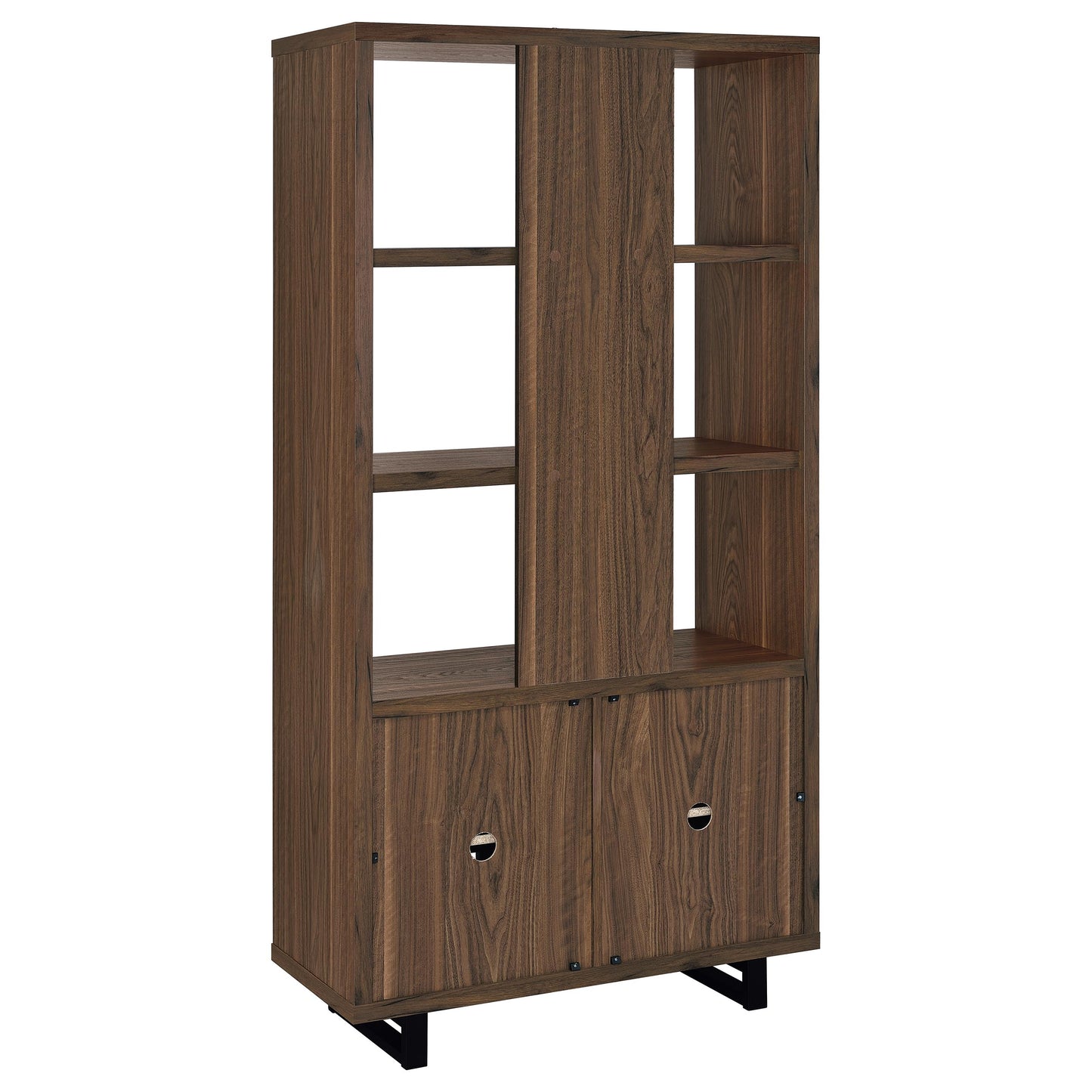 Rodger Walnut 3-Shelf Bookcase - Storage & Style