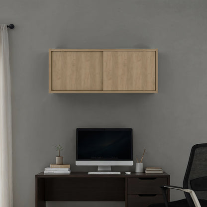 Natural Oak Wall Storage Cabinet