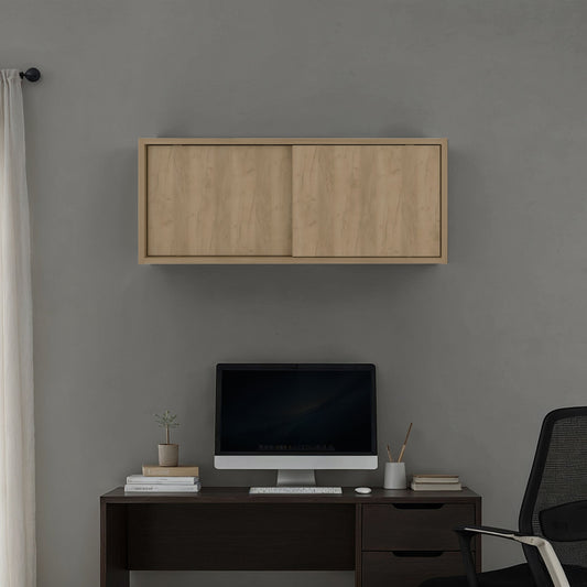 Natural Oak Wall Storage Cabinet