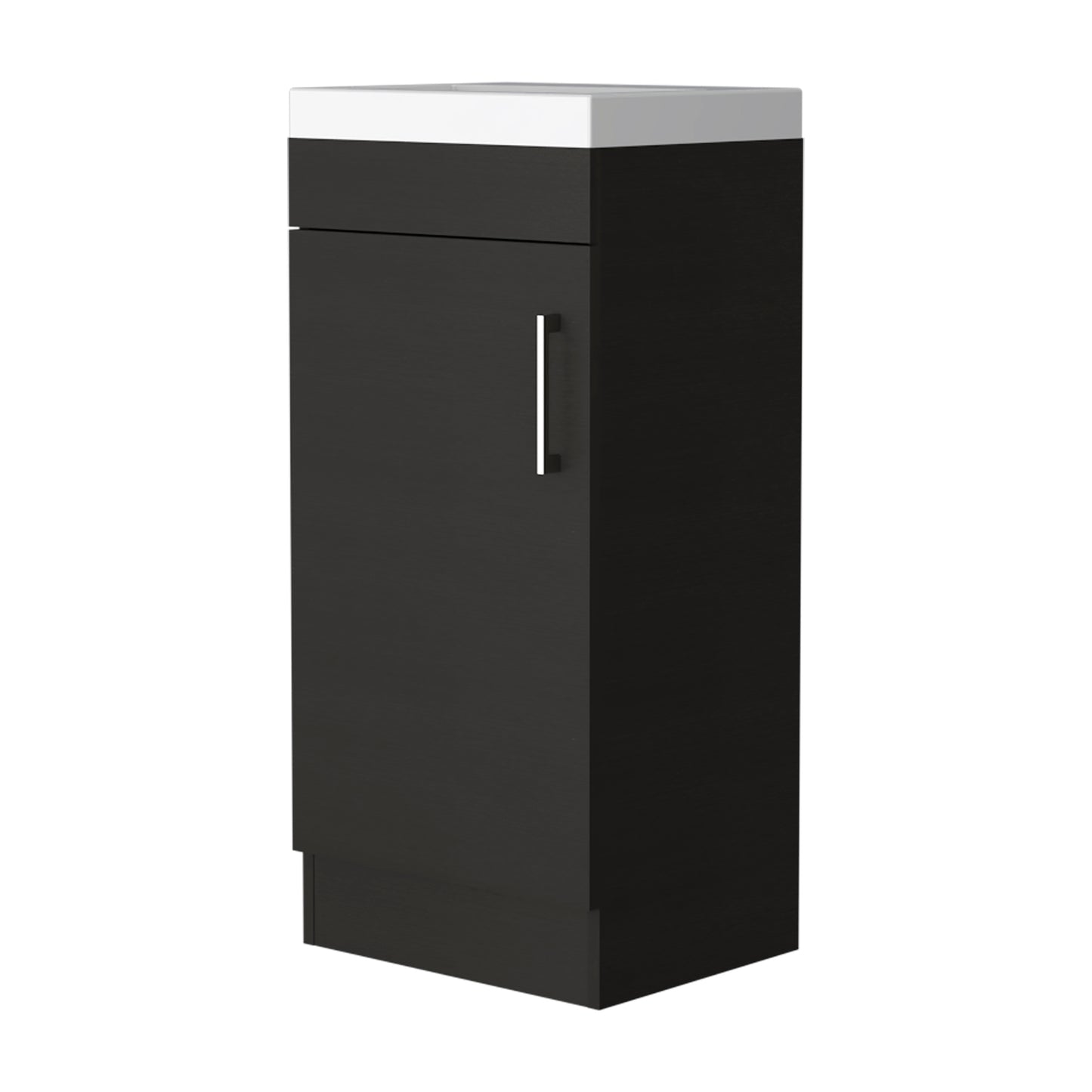 Wenge Bathroom Vanity with Storage - 34.65" Wide
