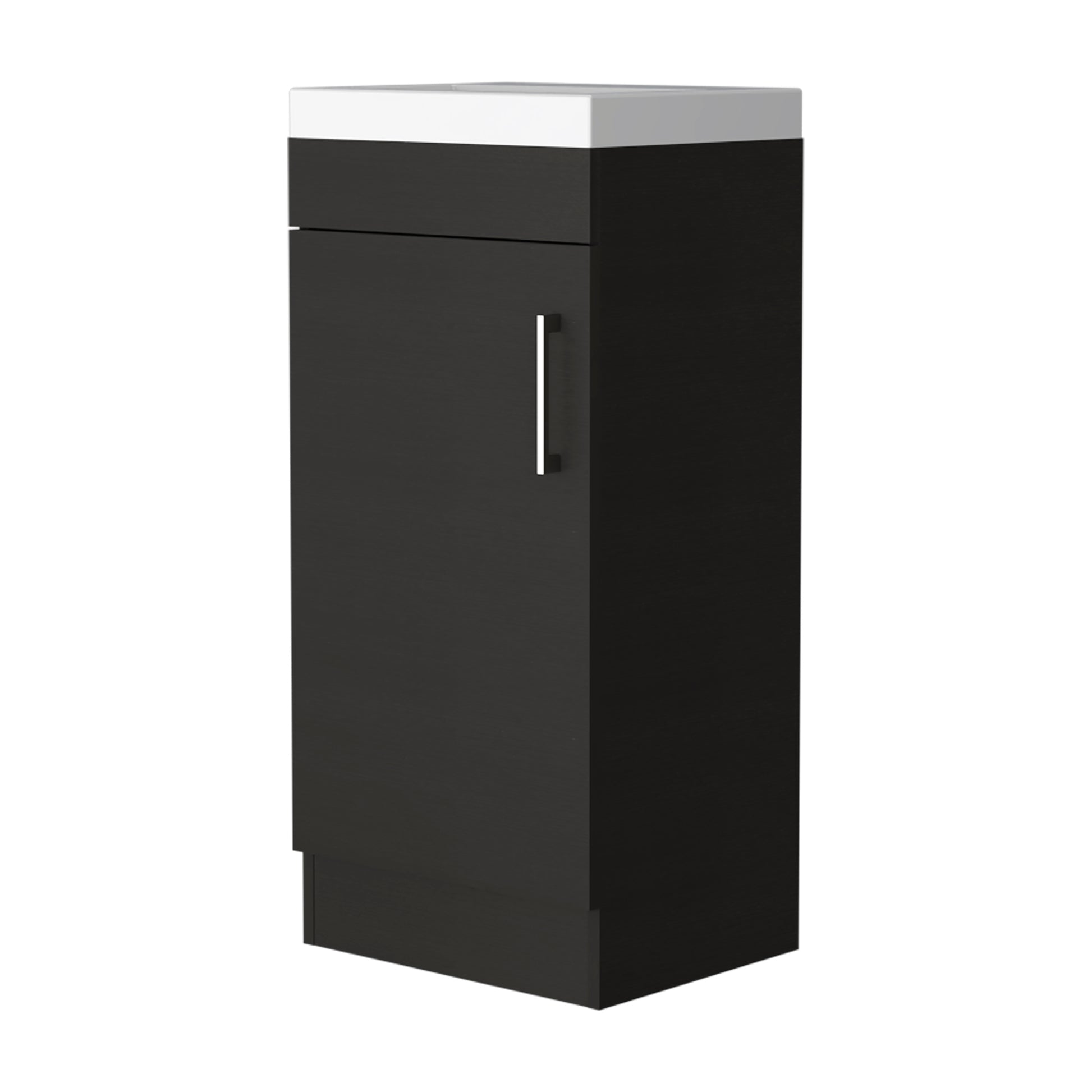 Wenge Bathroom Vanity with Storage - 34.65" Wide