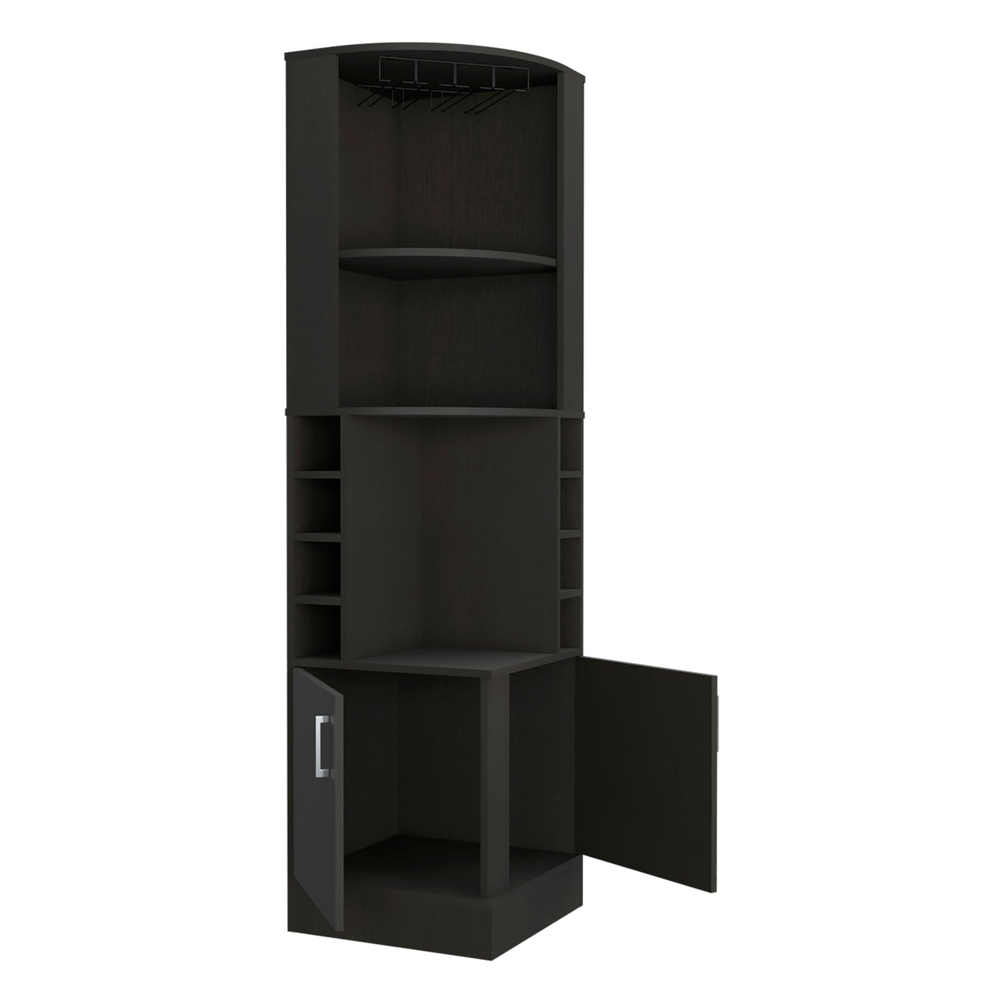 Jamesport Bar Cabinet - Wenge Wine Storage 4 Bottles