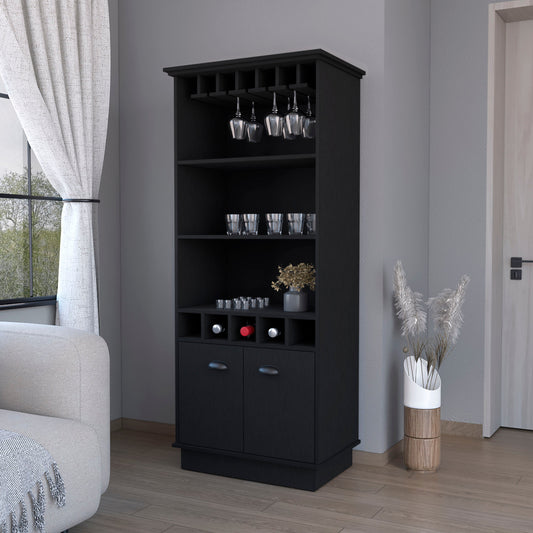 Wenge Glassware Rack Bar Cabinet
