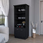 Wenge Glassware Rack Bar Cabinet