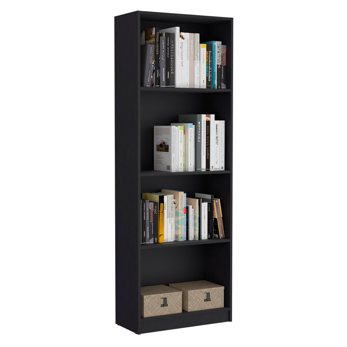 Wenge 3-Shelf Bookcase Set - Living Room Storage