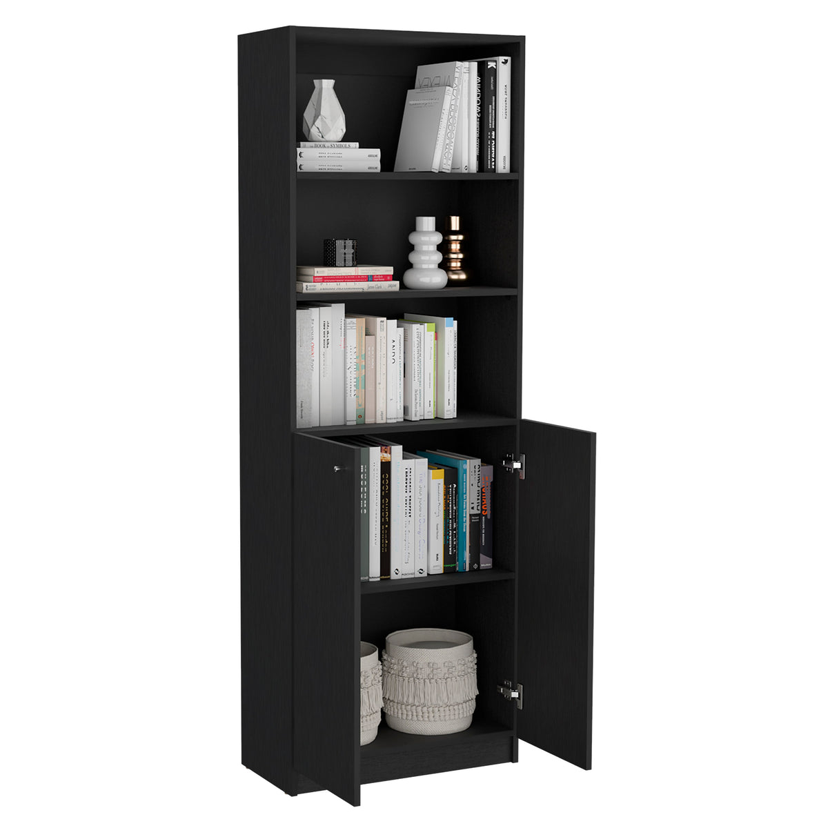 Wenge 3-Shelf Bookcase Set - Living Room Storage