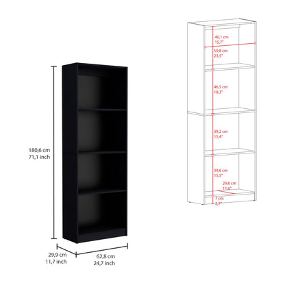 Wenge 3-Shelf Bookcase Set - Living Room Storage