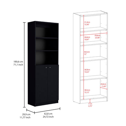 Wenge 3-Shelf Bookcase Set - Living Room Storage