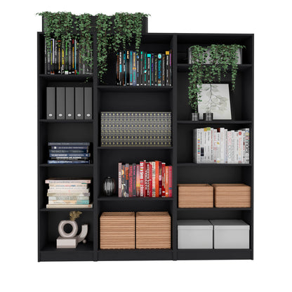Wenge 3-Piece Living Room Set - 8 Shelves