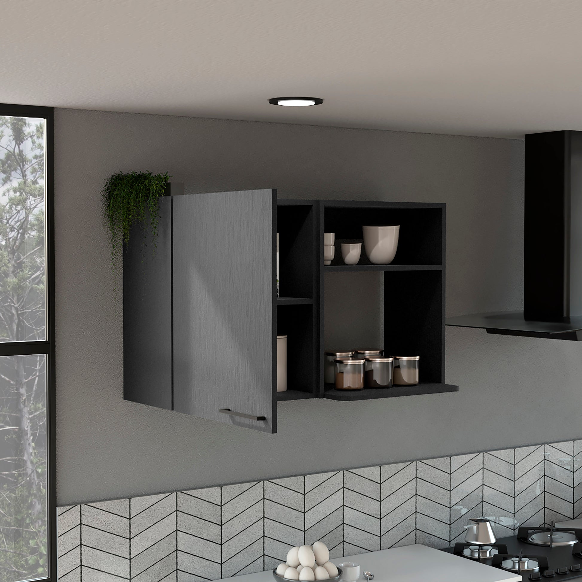 Multicolor 3-4 Shelf Corner Kitchen Cabinet