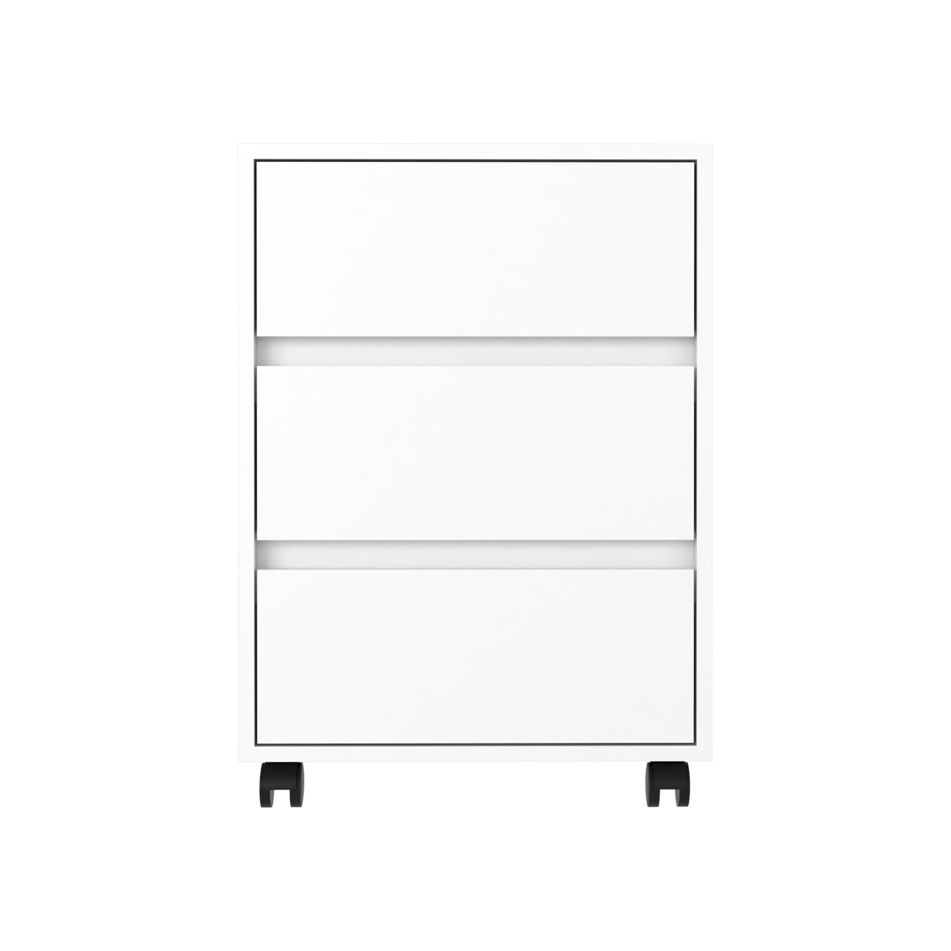 White 3-Drawer Filing Cabinet - 18" W x 17.8" D x 17.8" H for Living Room