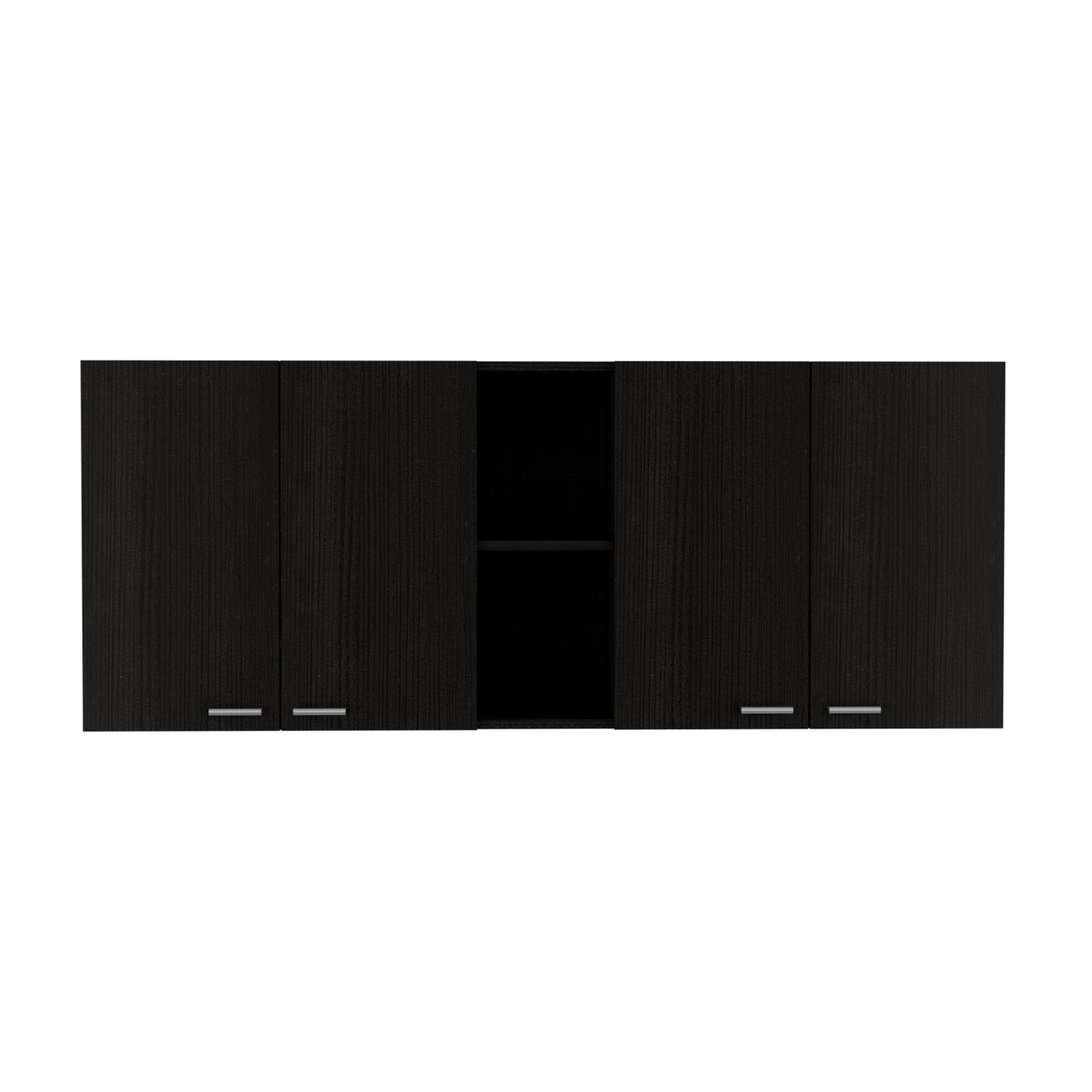 Portofino Wall Cabinet - Black Particle Board Storage