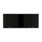 Portofino Wall Cabinet - Black Particle Board Storage