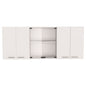 White Wall Cabinet with Shelves - 12.4 x 59.1"