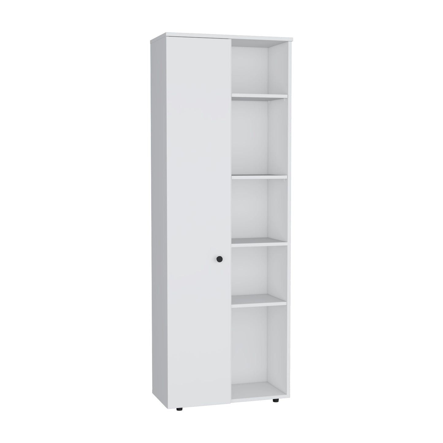 White Kitchen Pantry Cabinet - 10 Storage Spaces for Living Room