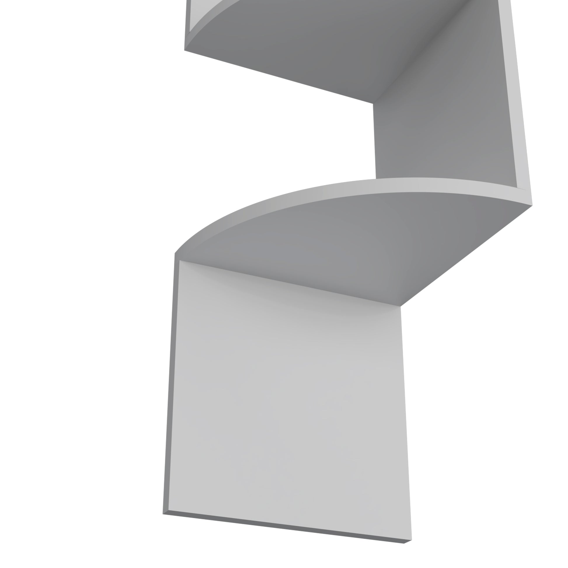 Rosset Corner Shelf - White Modern Full Wall Design for Living Room