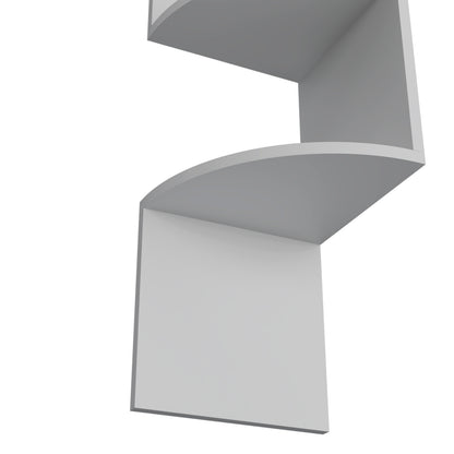 Rosset Corner Shelf - White Modern Full Wall Design for Living Room
