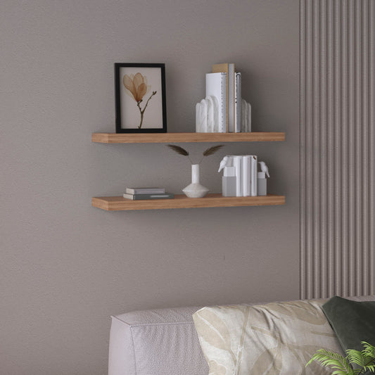 Ecco 31.5" Wide  Floating Shelves Set of 2, Shelves for Wall Decor for Bedroom, Bathroom Storage Shelves, Book Shelves for Living Room