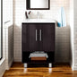 Conrad Free Standing Resin Sink Bathroom Vanity With One Door Cabinet, And Open Shelf