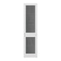 Home Double Glass Door Bookcase Cabinet with 5 Interior Shelves for Linen or Décor Storage for Living Rooms, Bedrooms or Laundry Rooms