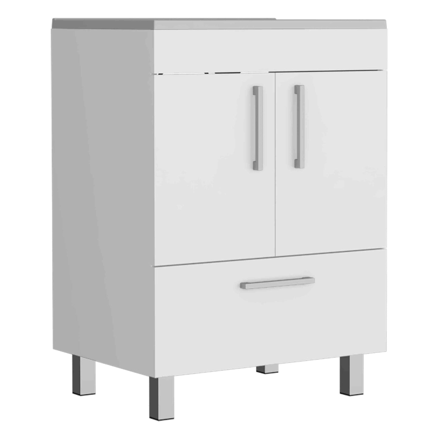 White Bathroom Vanity with Double Doors - 23.6" x 17.7"