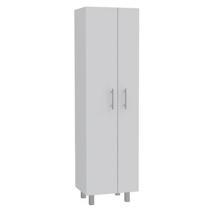 Living Room White Freestanding Particle Board Cabinet for Kitchen Cleaning Storage