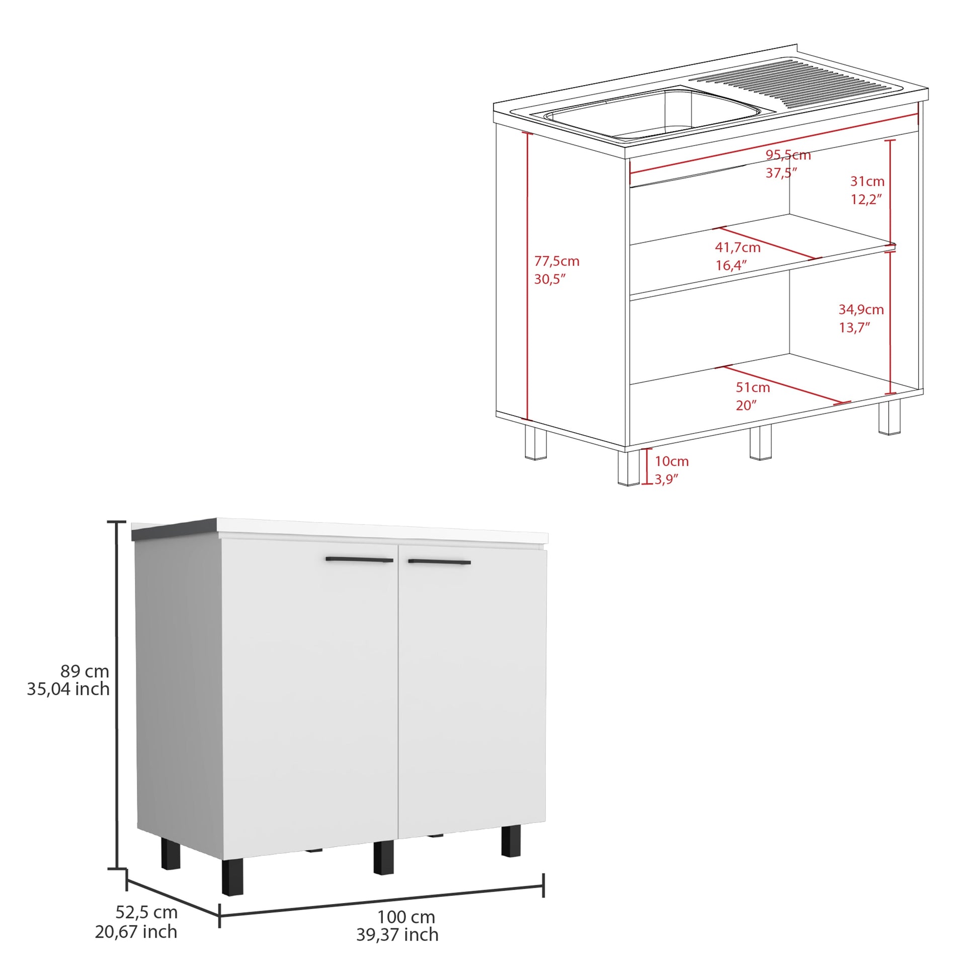 White Particle Board Storage Cabinet for Bedroom or Guest Room for Living Room