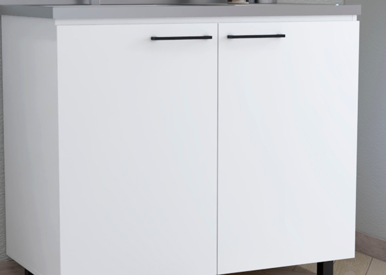 White Particle Board Storage Cabinet for Bedroom or Guest Room for Living Room