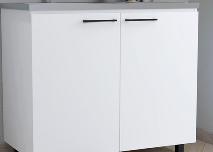 White Particle Board Storage Cabinet for Bedroom or Guest Room for Living Room