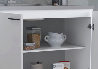 White Particle Board Storage Cabinet for Bedroom or Guest Room for Living Room