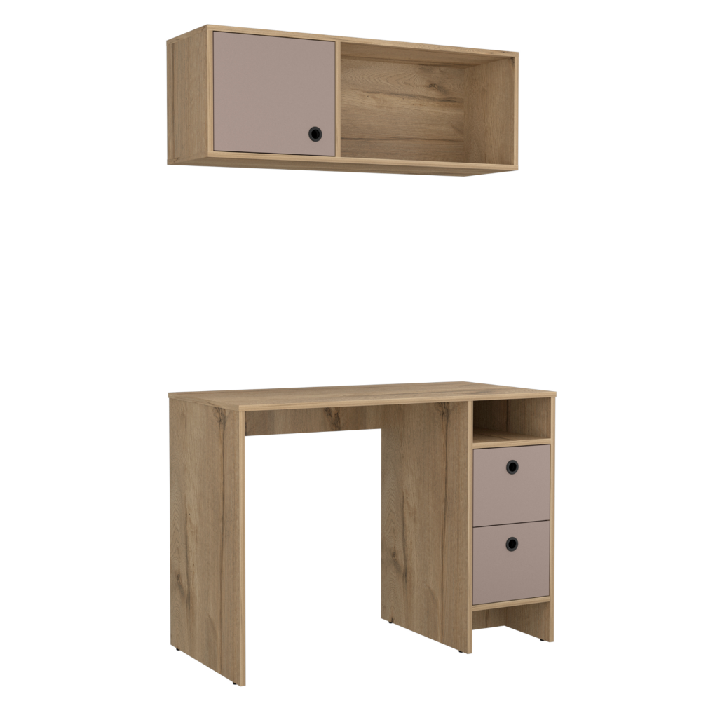 Modern Multicolor Wall Mounted Office Desk and Cabinet Set for Living Room