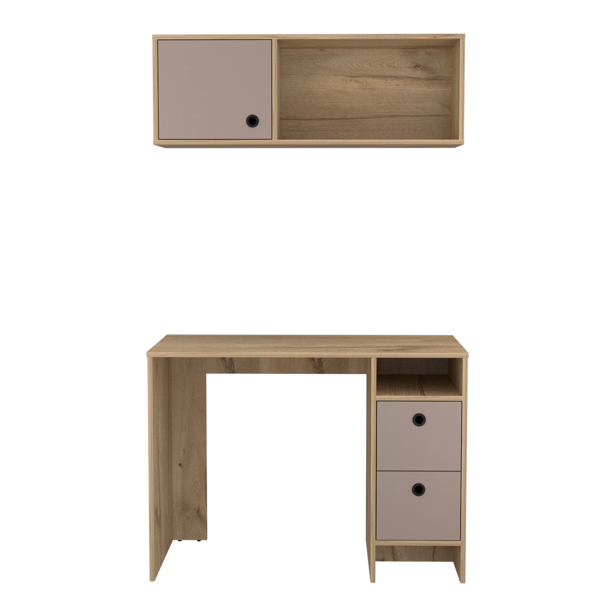 Modern Multicolor Wall Mounted Office Desk and Cabinet Set for Living Room