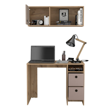 Modern Multicolor Wall Mounted Office Desk and Cabinet Set for Living Room