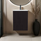 Colton Free Standing Bathroom Vanity With One Door Cabinet And Open Shelf, Modern Compact Sink Cabinet