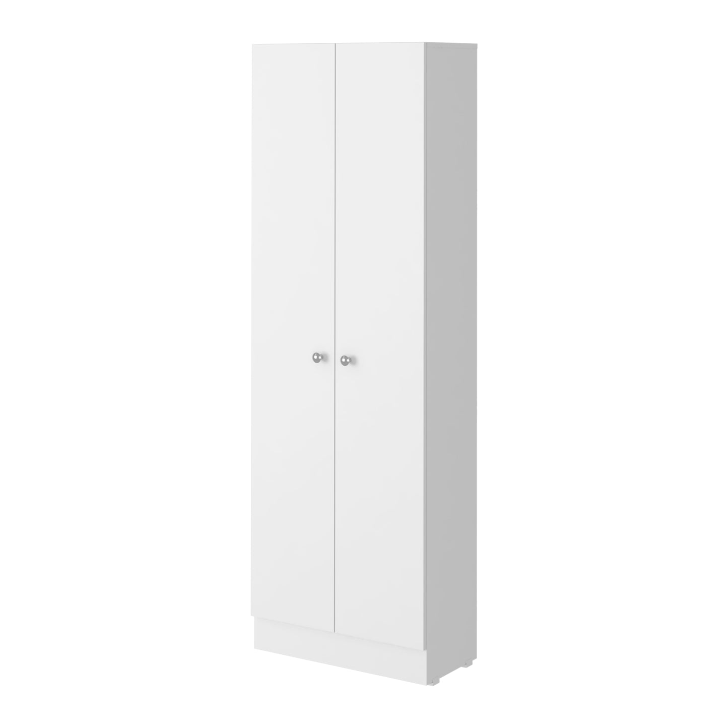 White Two Door Storage Cabinet - 70.8" Tall, Particle Board