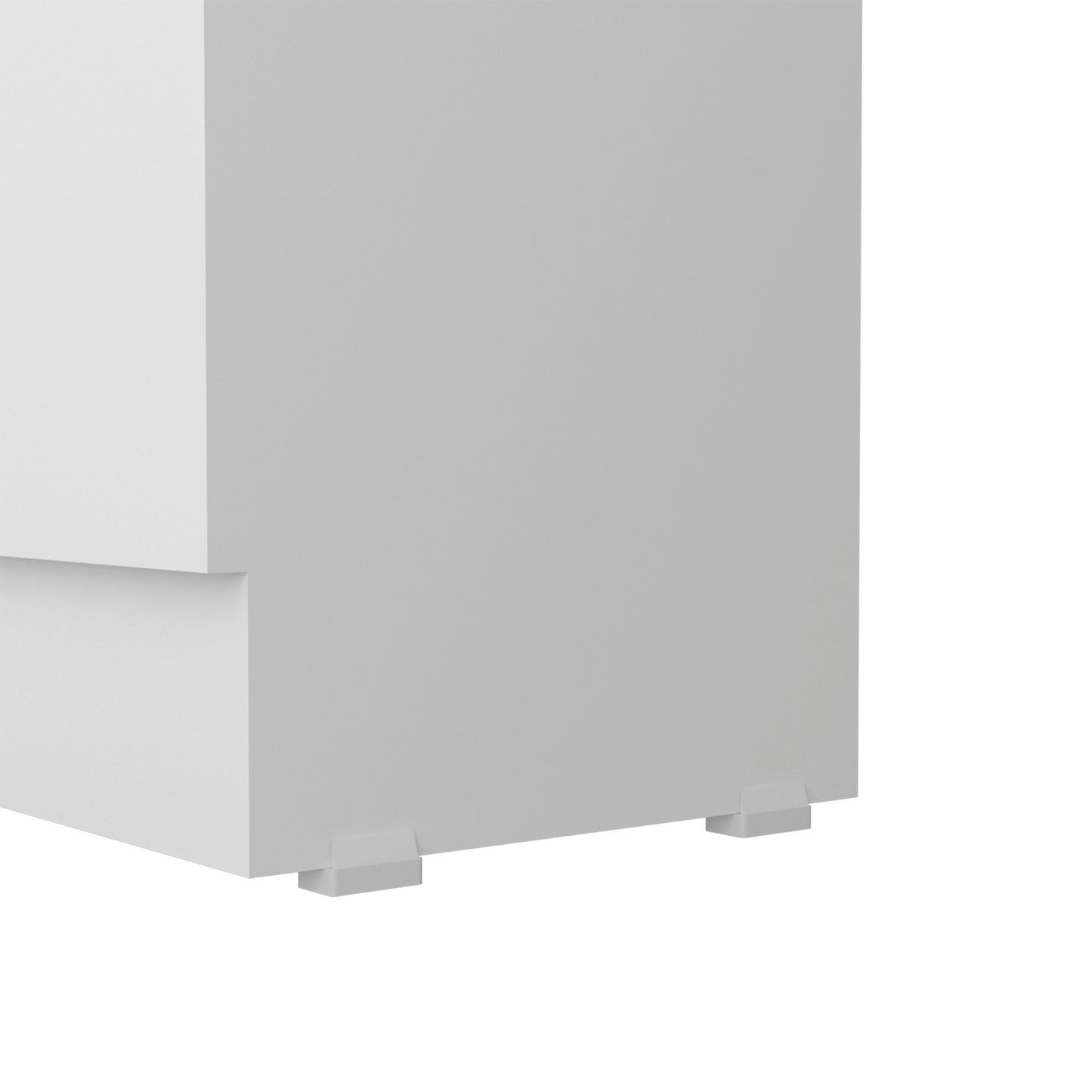 White Two Door Storage Cabinet - 70.8" Tall, Particle Board