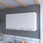 White Four Door Wall Mounted Cabinet - 47.2" W x 23.6" H