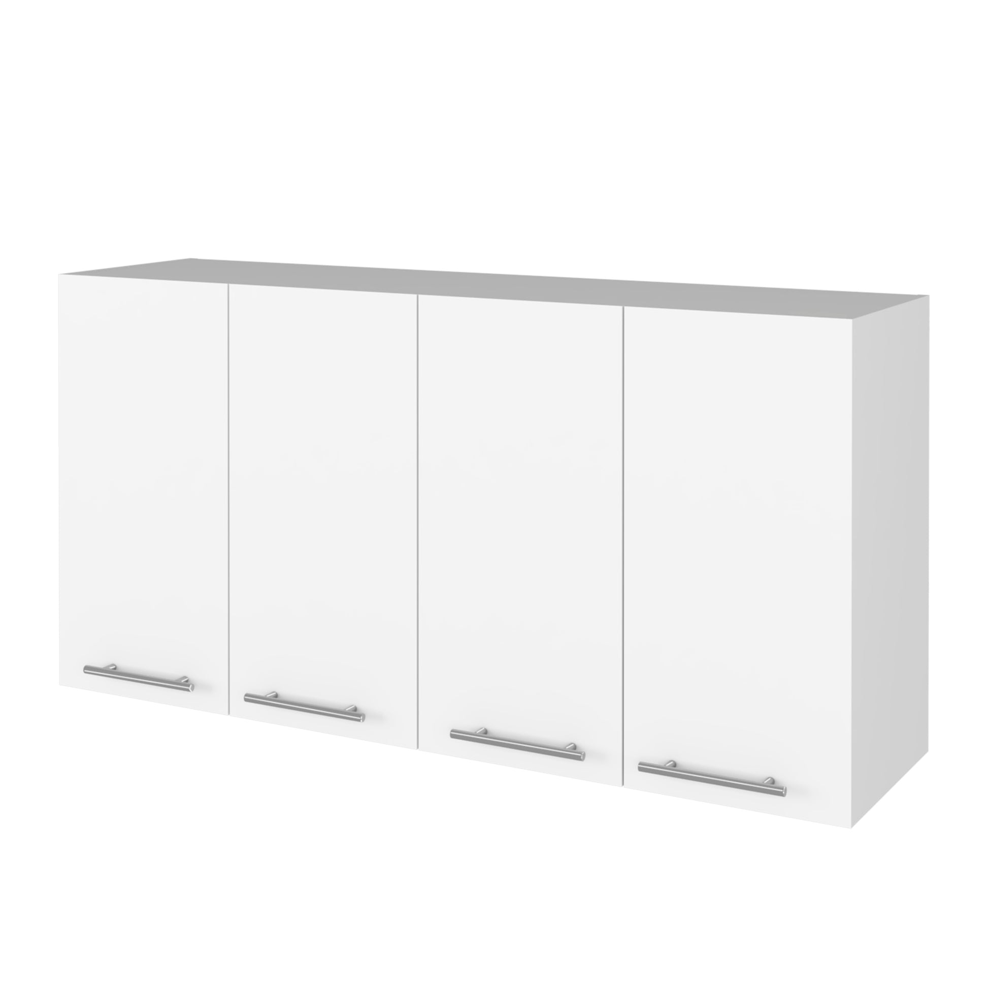 White Four Door Wall Mounted Cabinet - 47.2" W x 23.6" H