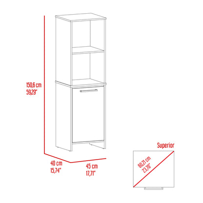 White Particle Board Bedroom Cabinet - 2 Shelves for Living Room