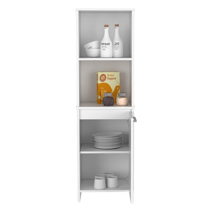 White Particle Board Bedroom Cabinet - 2 Shelves for Living Room