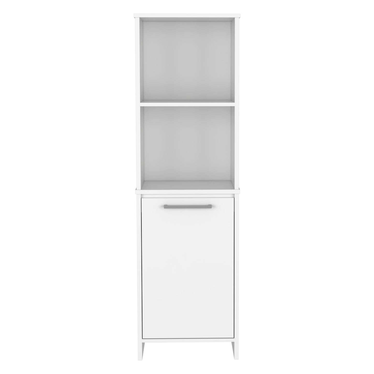 White Particle Board Bedroom Cabinet - 2 Shelves for Living Room
