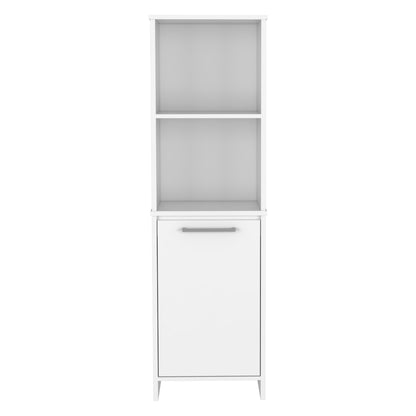 White Particle Board Bedroom Cabinet - 2 Shelves for Living Room