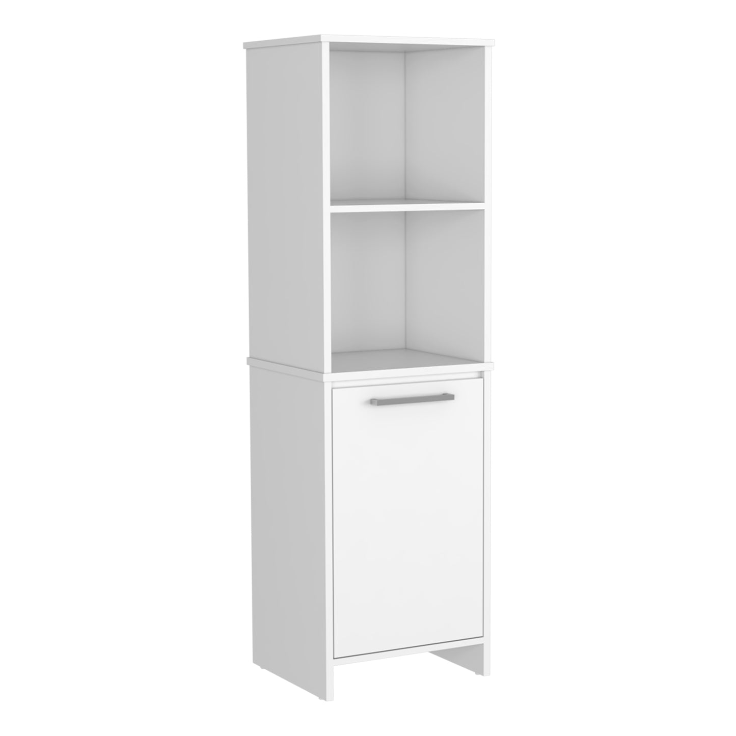 White Particle Board Bedroom Cabinet - 2 Shelves for Living Room