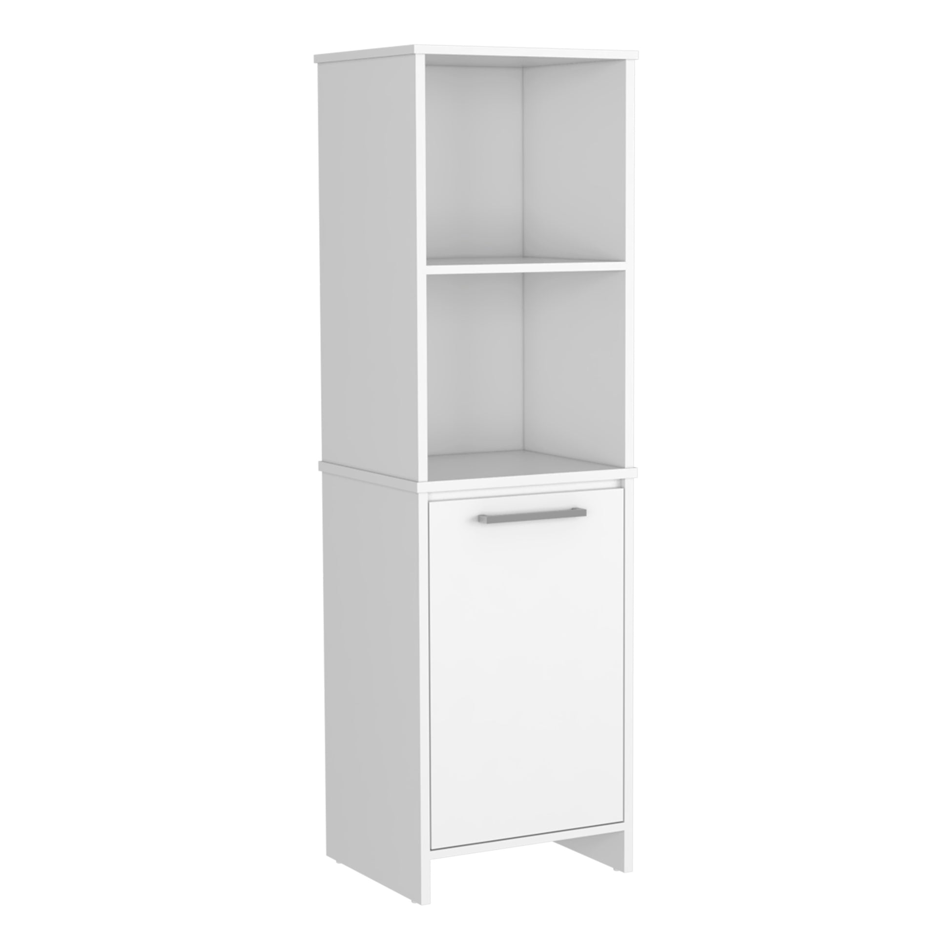 White Particle Board Bedroom Cabinet - 2 Shelves for Living Room