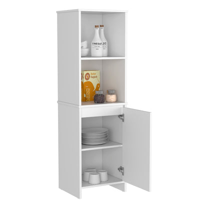 White Particle Board Bedroom Cabinet - 2 Shelves for Living Room