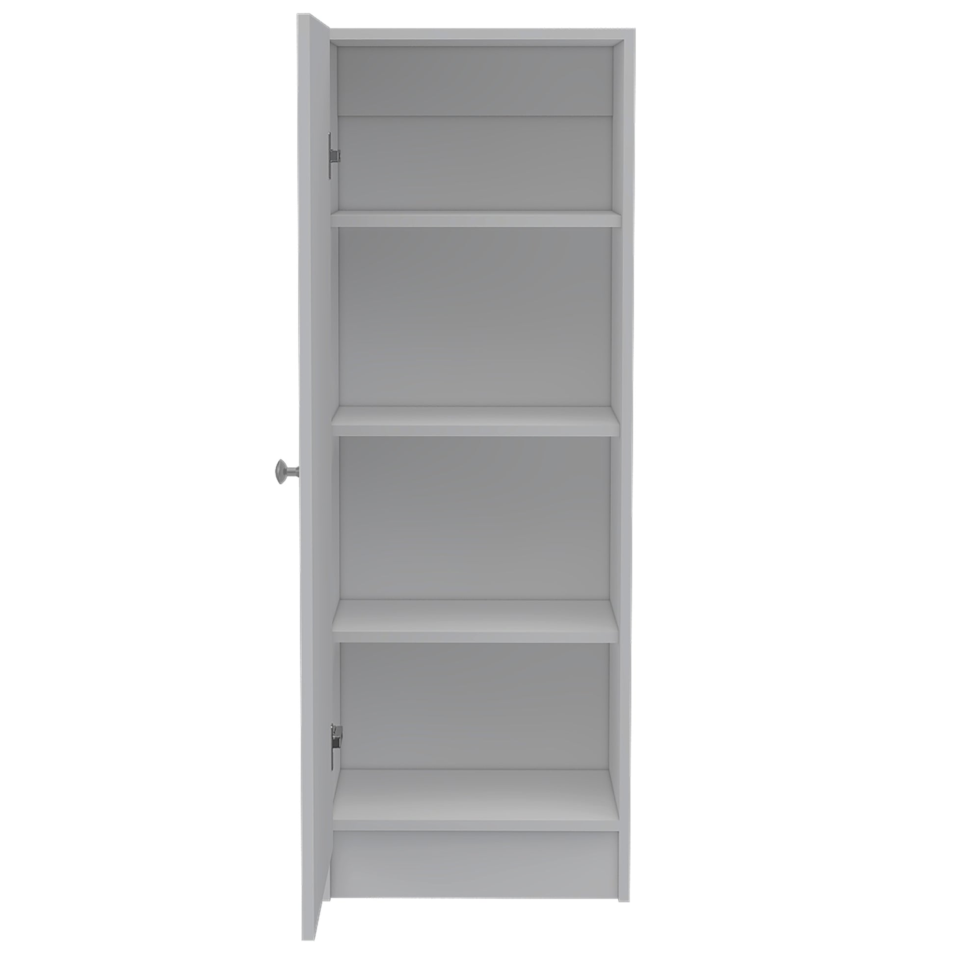White Pantry Cabinet - 12.3" W x 16.9" D x 47.4" H