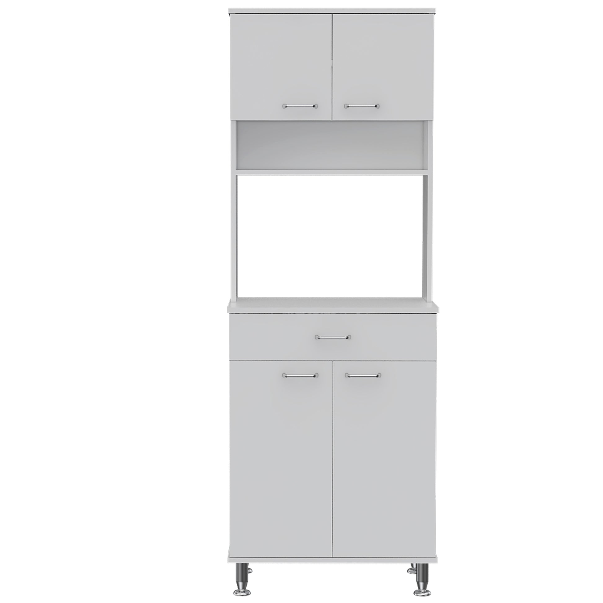 White Pantry Cabinet with Two Doors & Shelves