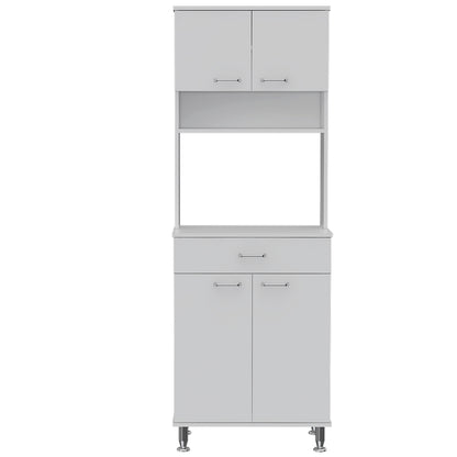 White Pantry Cabinet with Two Doors & Shelves