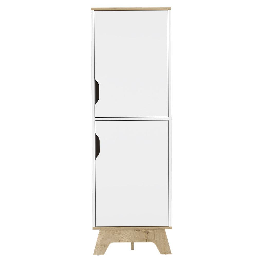 Light Oak Kitchen Pantry Cabinet - 15.7 x 17.7 x 59.3", Four Shelves
